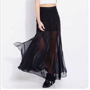 Sheer maxi skirt